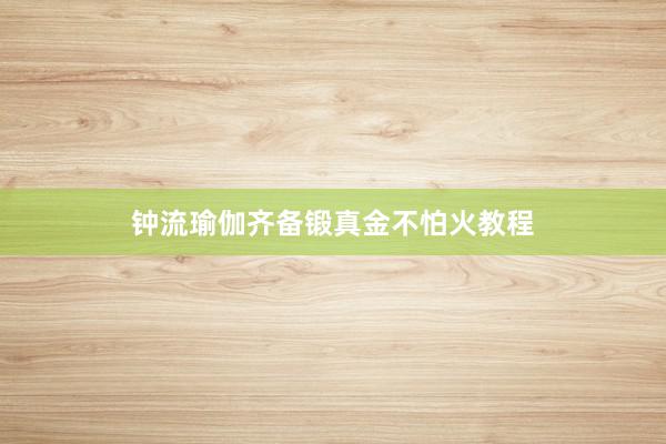 钟流瑜伽齐备锻真金不怕火教程
